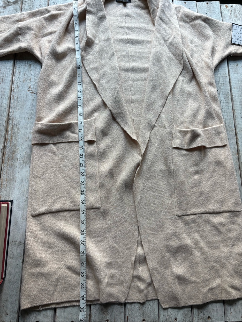 On 12th Tan Open Front Duster Cardigan Coatigan NWT Medium - Picture 3 of 12